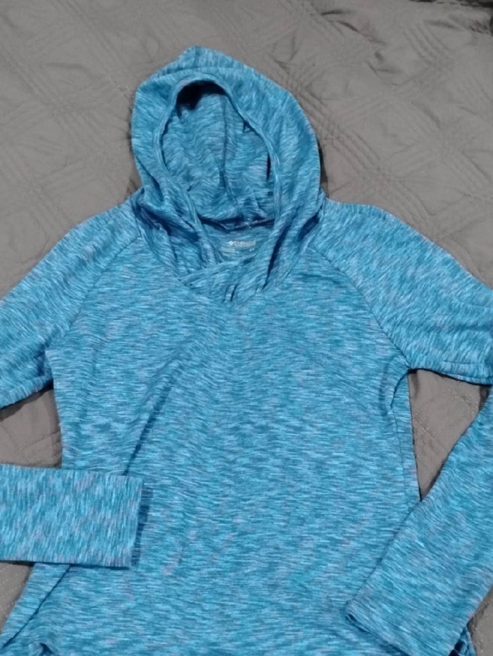 Columbia Blue Space-Dye Hooded Sweatshirt